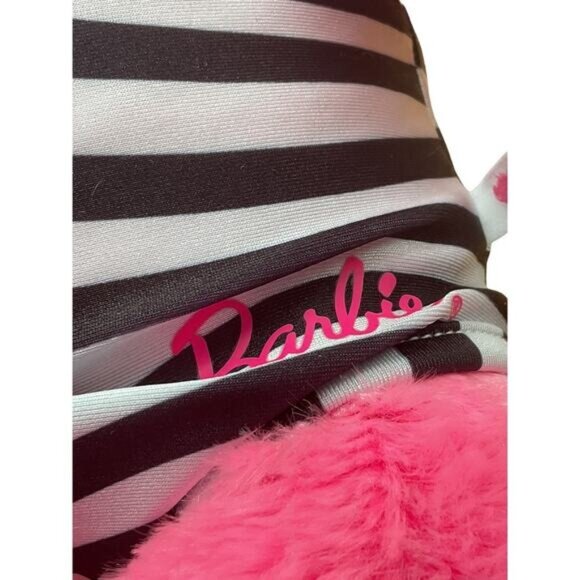 Build-A-Bear Barbie Pink Plush Teddy Bear In Striped Swimsuit 2003 15" - Picture 6 of 9